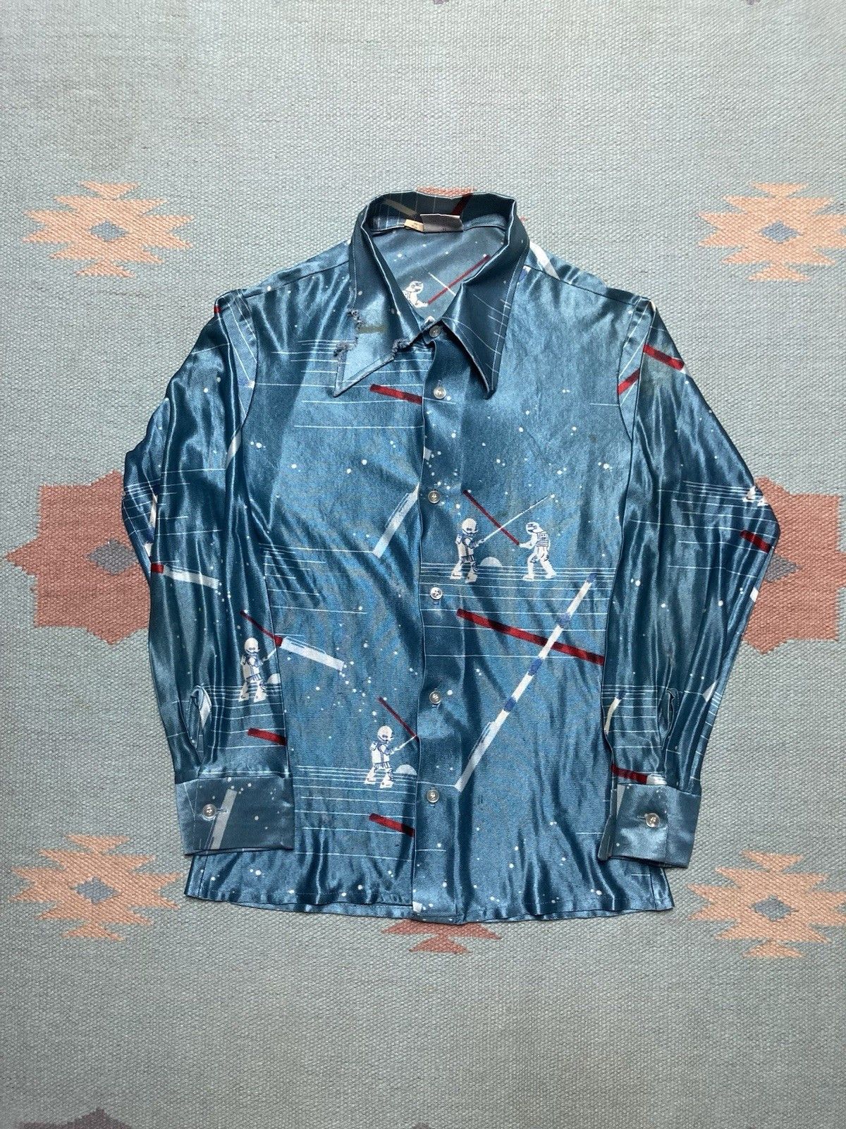 Vintage 70s button shirt Mcgregor space disco boys 16 women’s Small Size S / US 4 / IT 40 - 1 Thumbnail