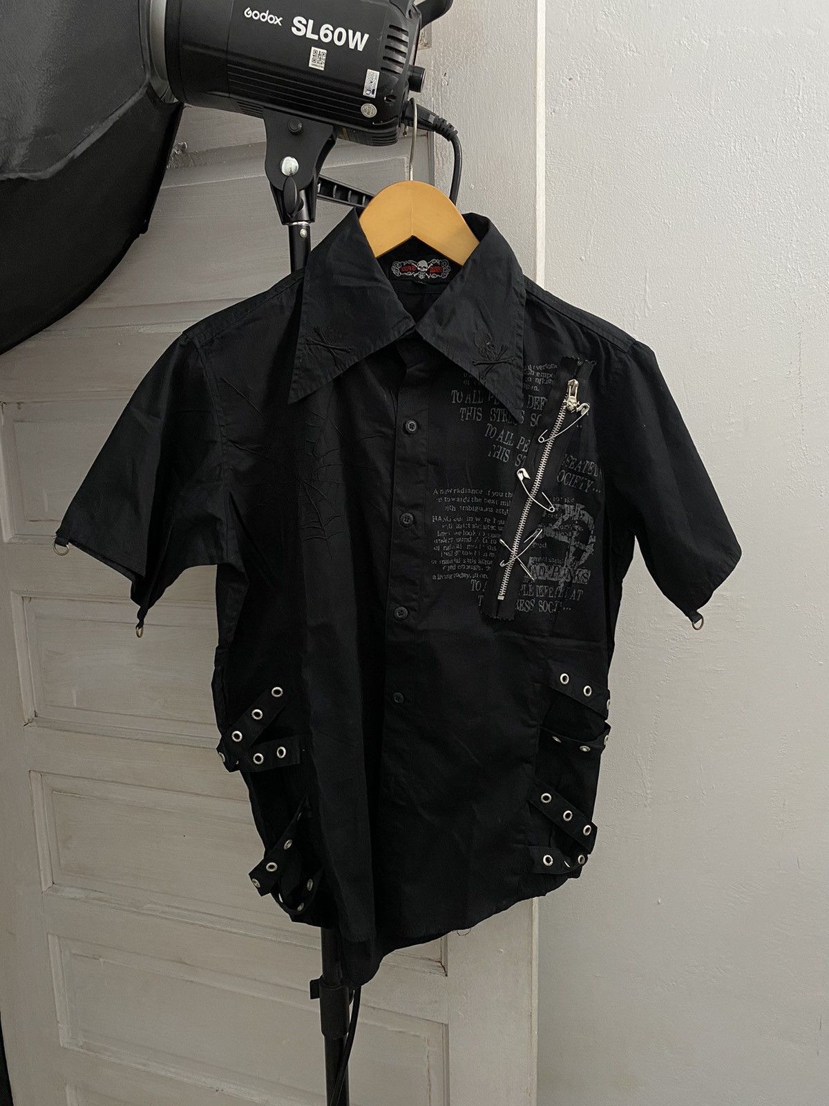 If Six Was Nine Mad Punk spider bondage shirt Size US M / EU 48-50 / 2 - 2 Thumbnail