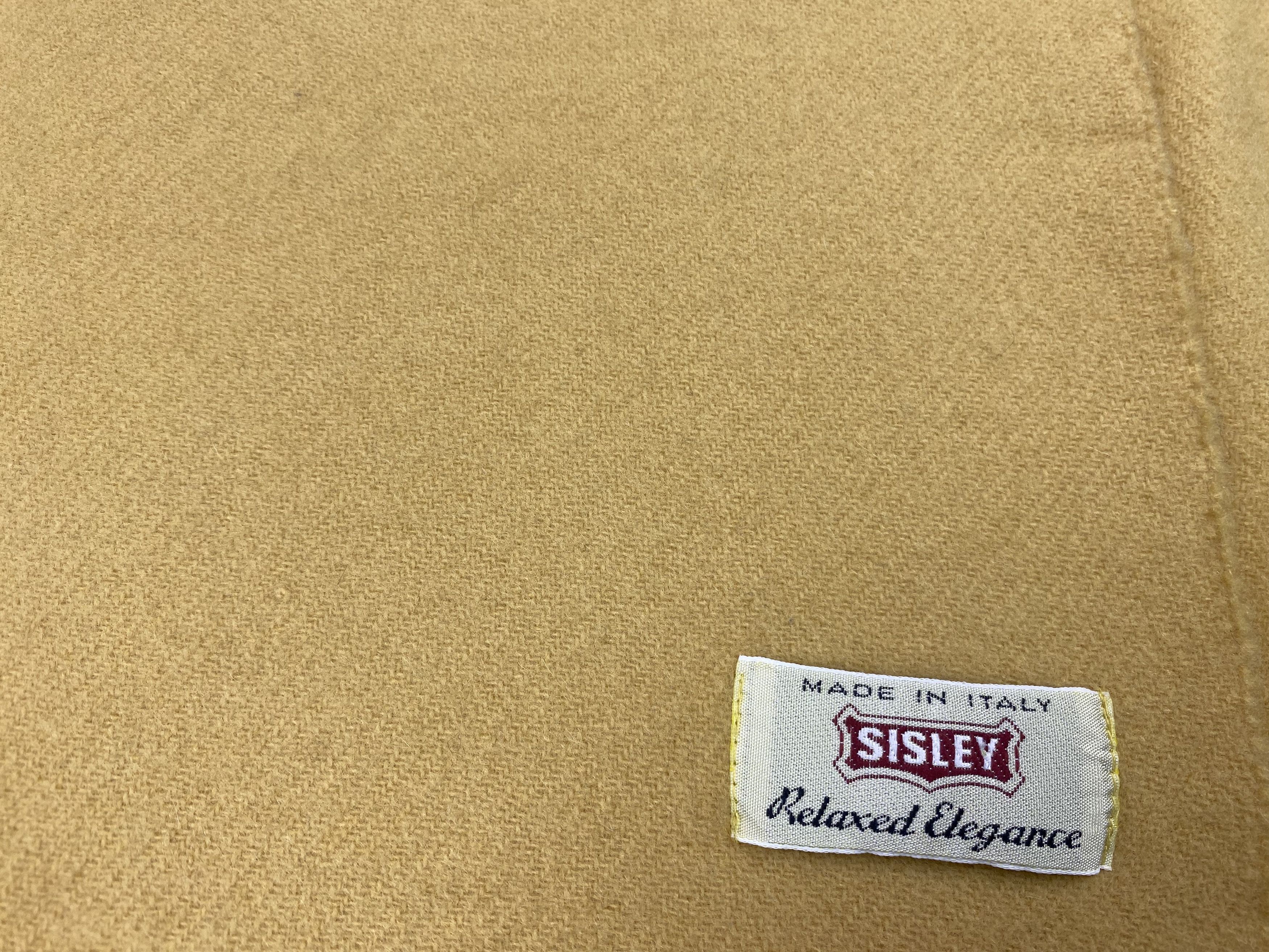Sisley × Vintage Sisley Mustard Wool Scarf Vintage Italian Made Winter Acces Size ONE SIZE - 10 Thumbnail