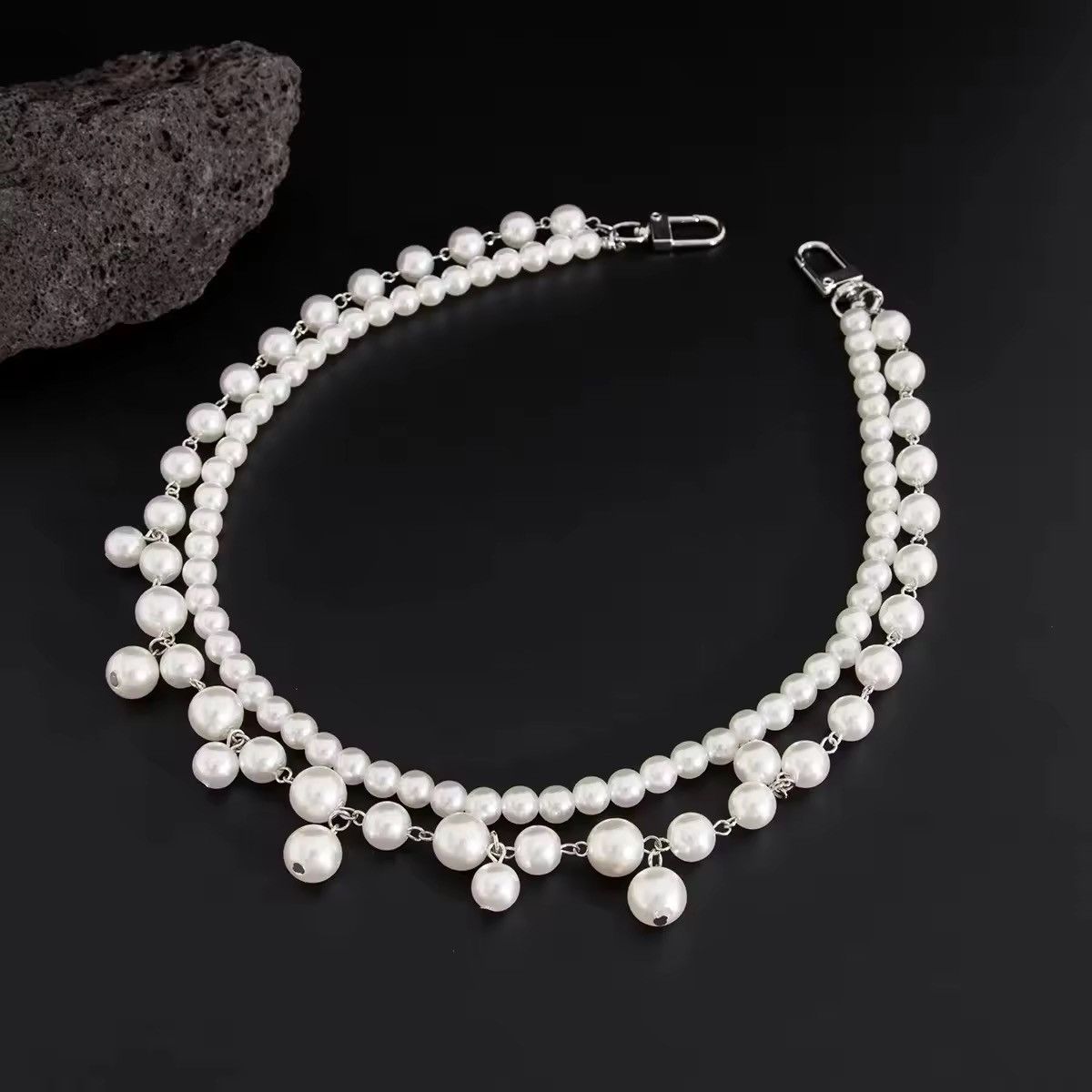 Other Multilayer Imitation Pearl Jeans Pants Keychain Chain Size ONE SIZE - 5 Thumbnail