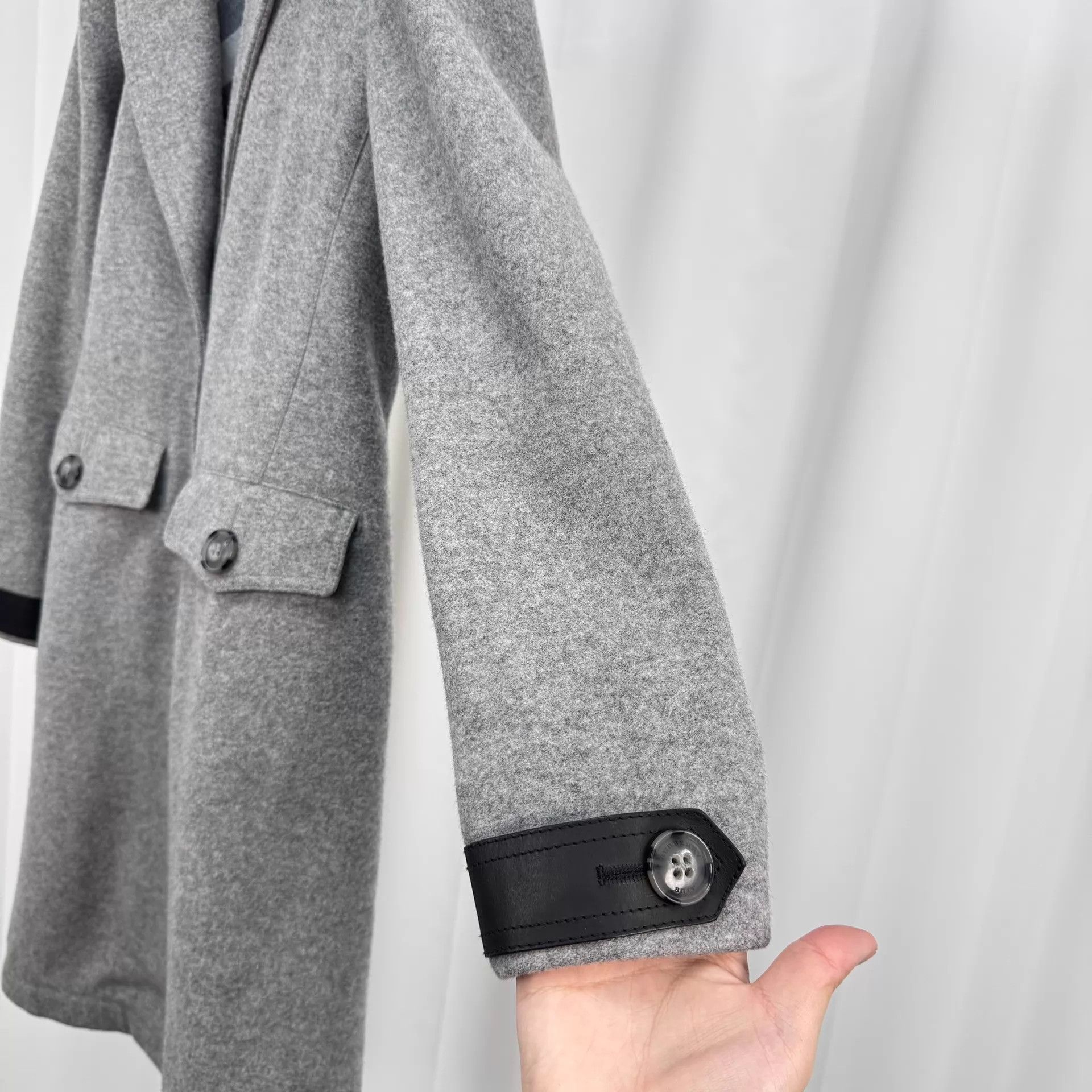 Burberry Burberry Gray Check Wool Coat UK10 Mint Size M / US 6-8 / IT 42-44 - 4 Thumbnail