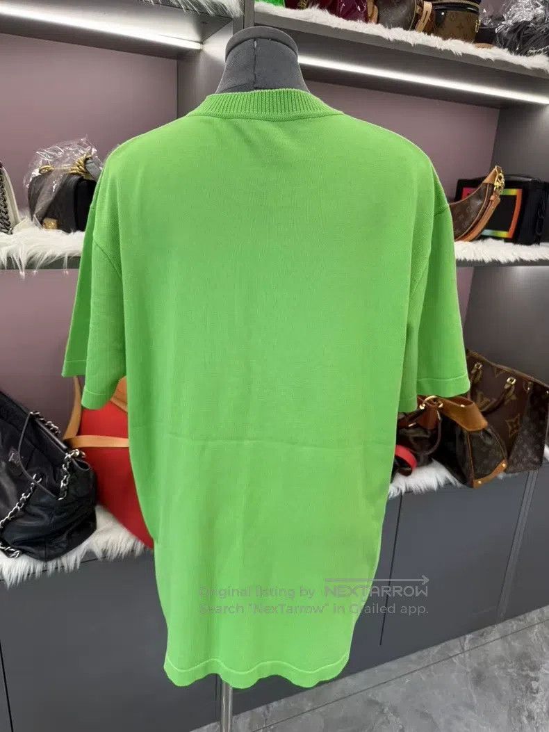 Louis Vuitton Louis Vuitton Green pin embroidered logo knit half-sleeve Size US XL / EU 56 / 4 - 6 Thumbnail