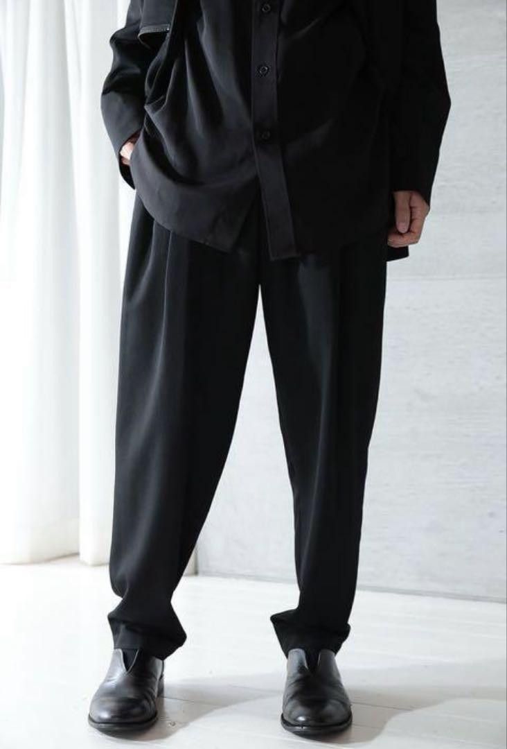 Yohji Yamamoto Yohji Yamamoto POUR HOMME 19aw tapered slacks Size US 33 - 1 Thumbnail