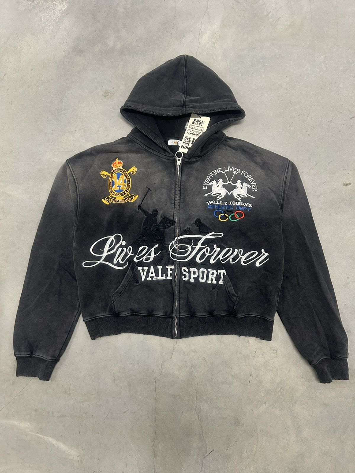 Vale Vale Forever Valley Dreams Black Blackrock Zip Up Hoodie New Size US XXL / EU 58 / 5 - 1 Thumbnail