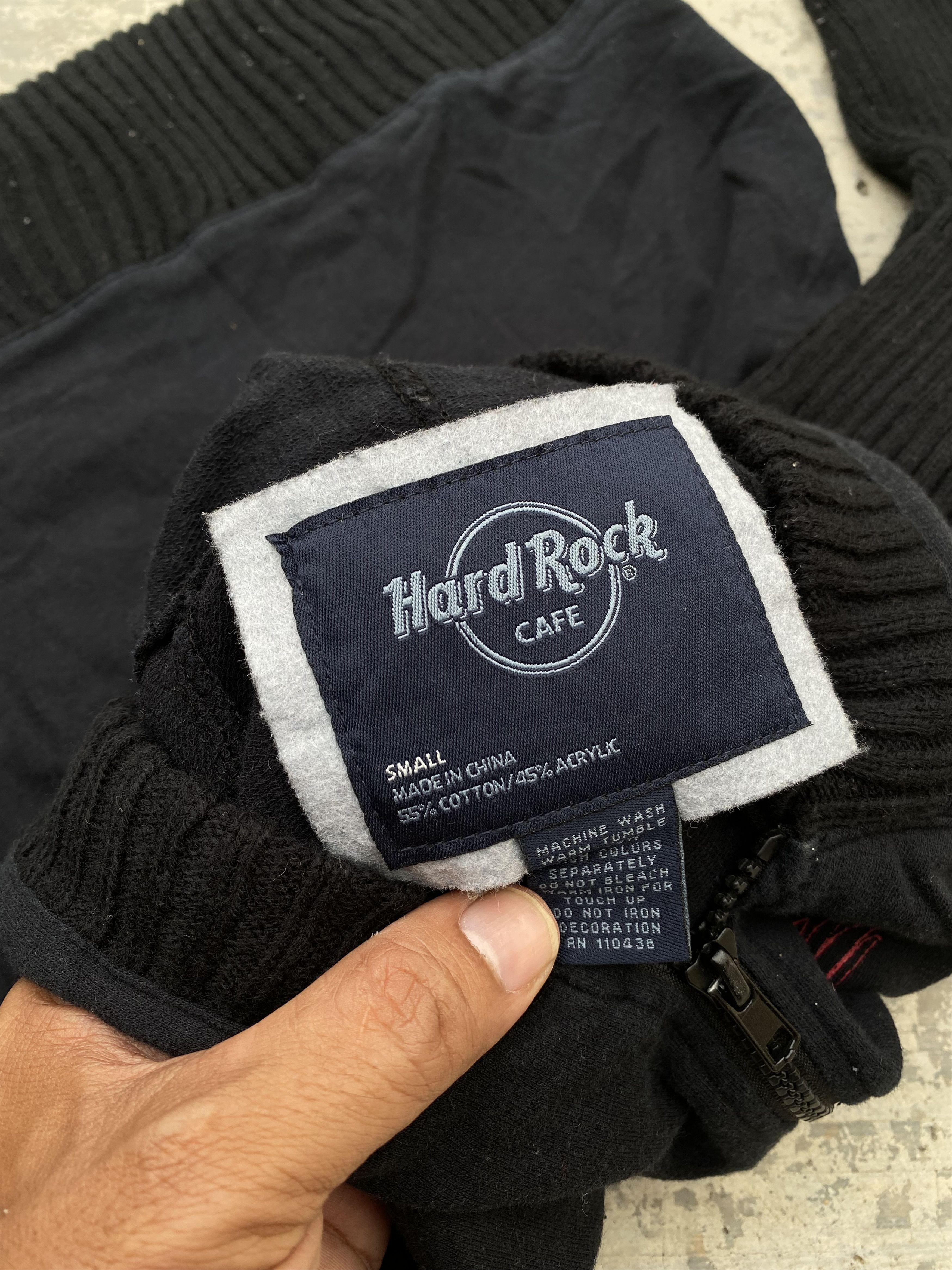 Hard Rock Cafe × Vintage Hard Rock Cafe Saipan Zip up Hoodies Size S / US 4 / IT 40 - 8 Thumbnail
