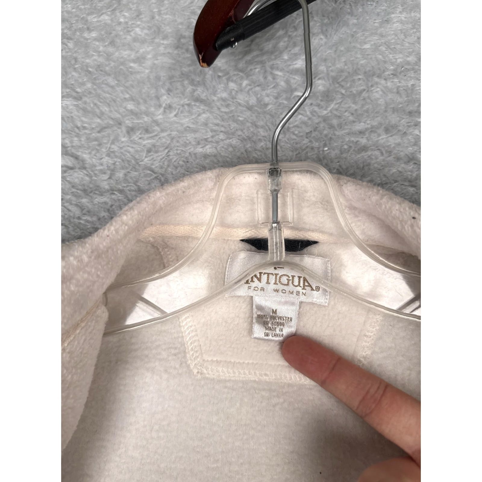 Logo 7 Antigua Vest Womens Medium White Fleece Full Zip Sleeveless Golf Logo Outdoor Size M / US 6-8 / IT 42-44 - 3 Thumbnail