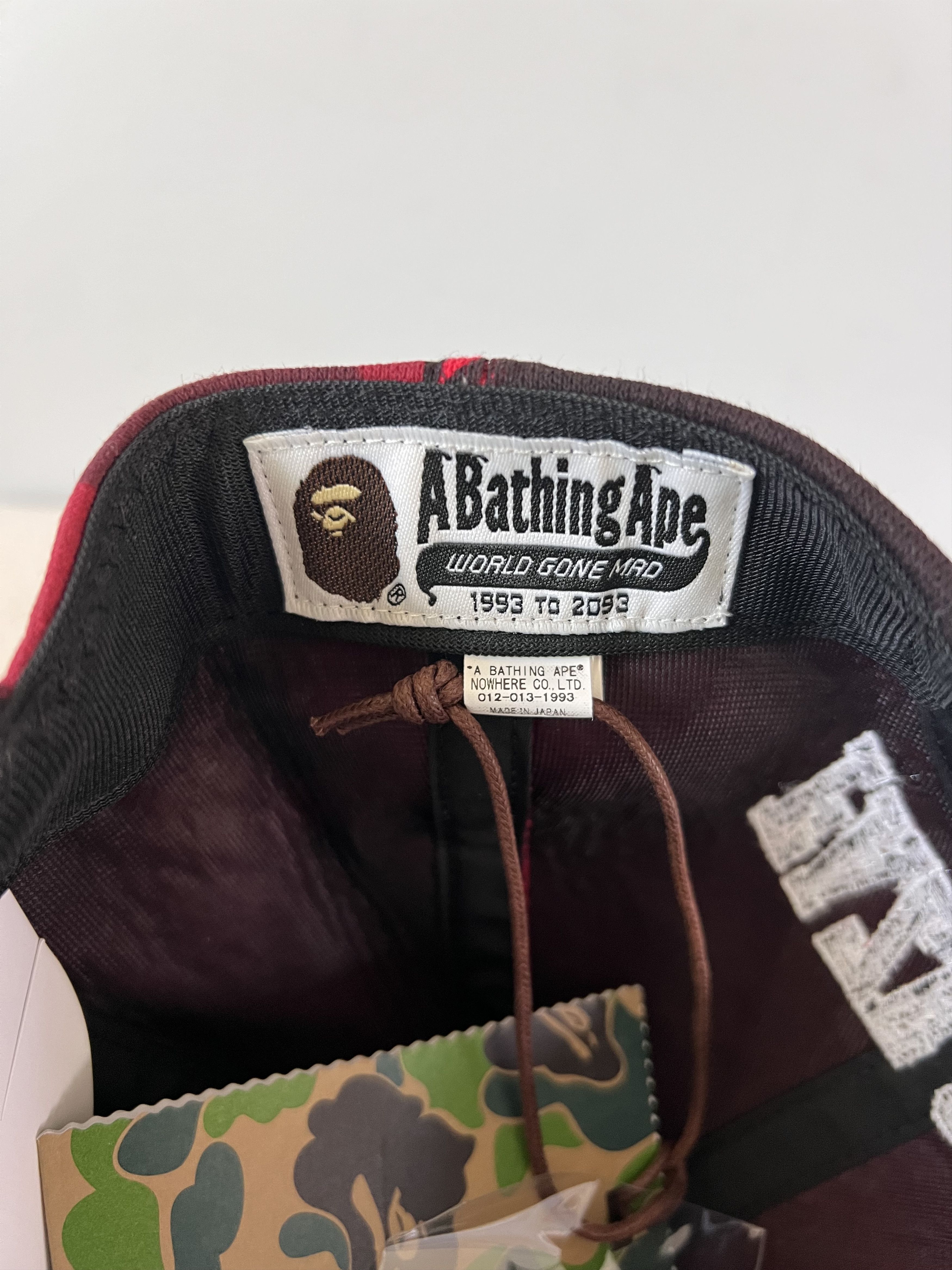 Bape × FaZe Bape Faze Clan Snap Back Camo Hat in Red Size ONE SIZE - 6 Thumbnail