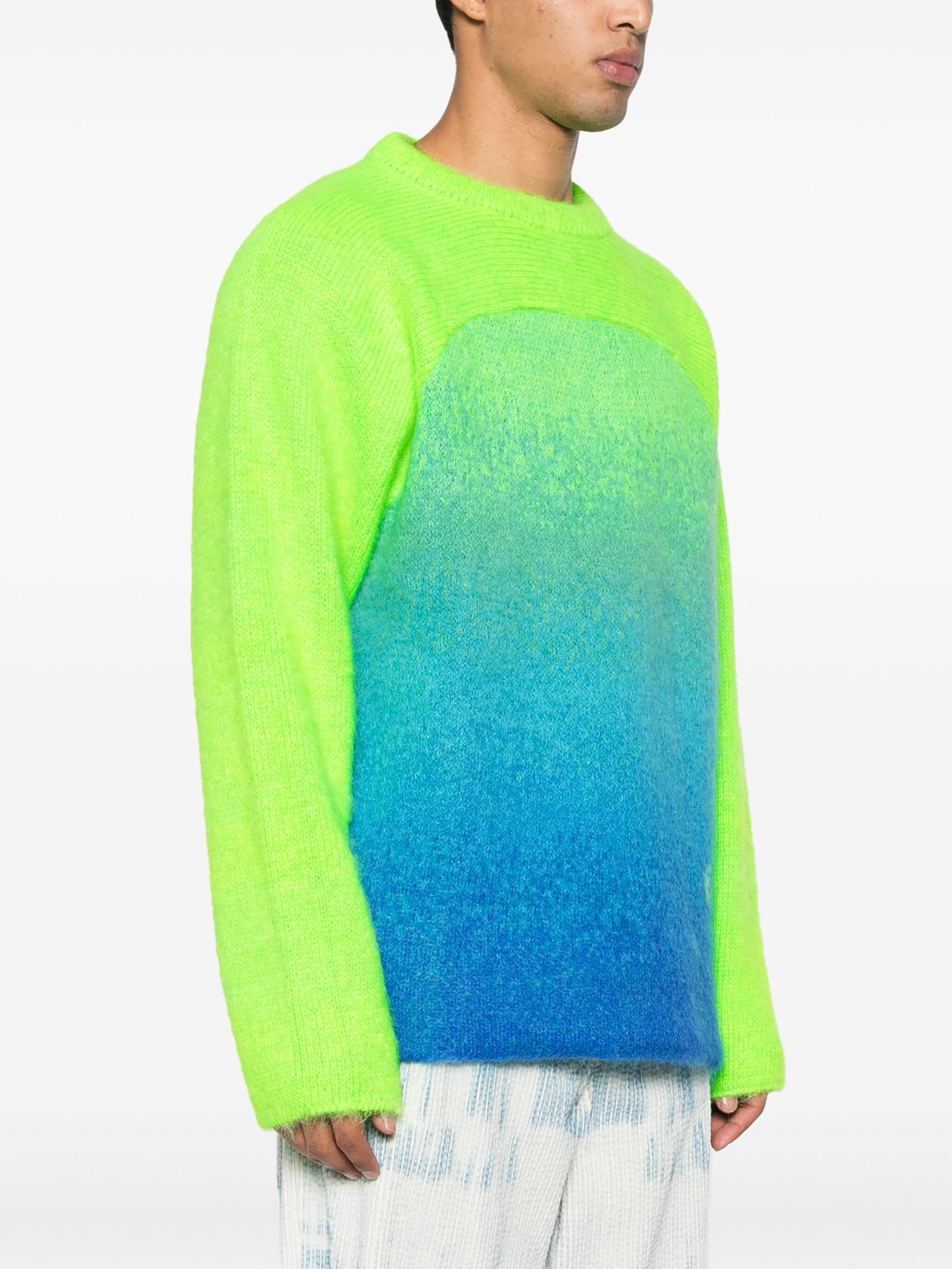 ERL size M - ERL Green Gradient Rainbow Sweater Size US M / EU 48-50 / 2 - 2 Thumbnail