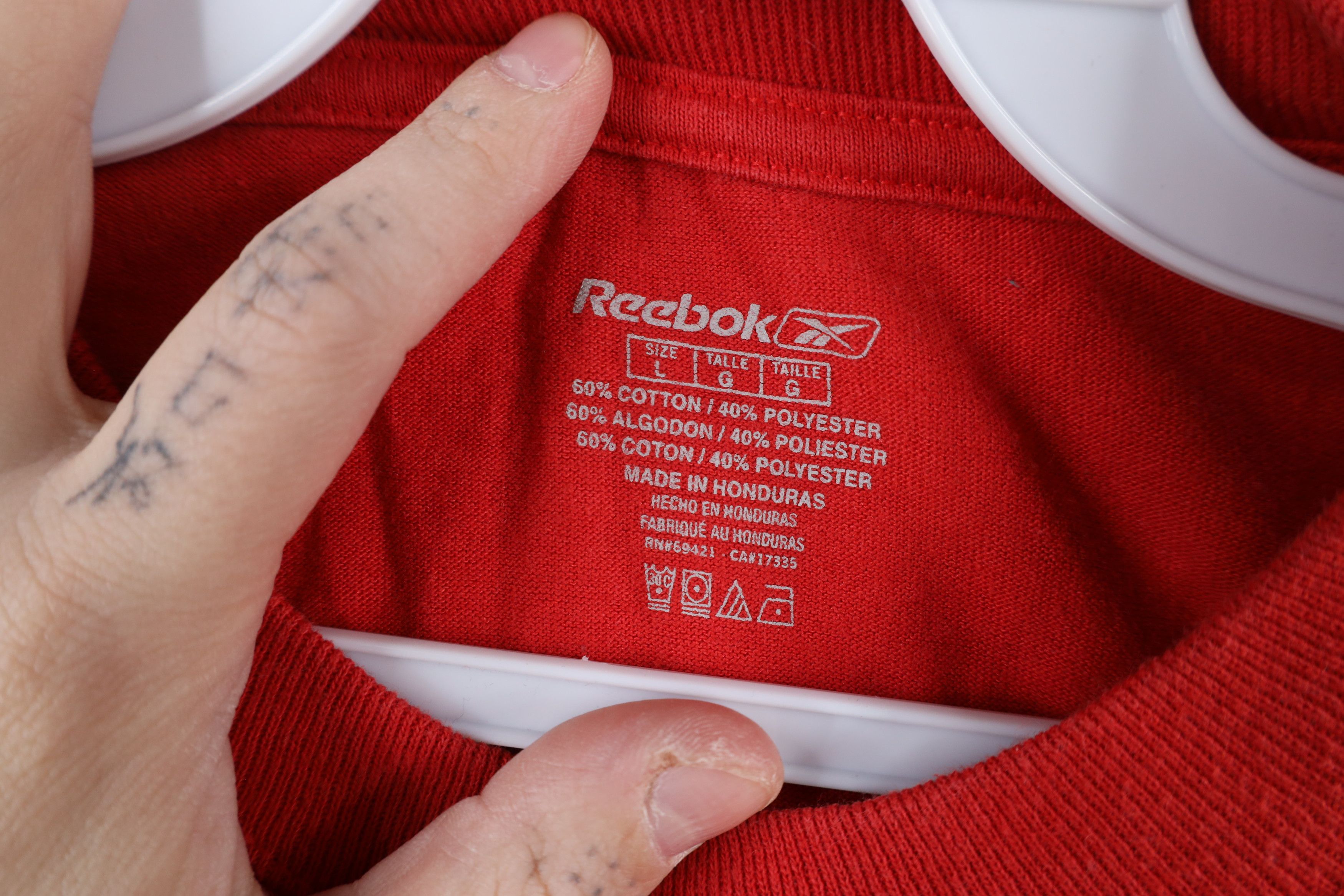 Reebok × Vintage Vintage Reebok Spell New York Giants Football T-Shirt Red Size US L / EU 52-54 / 3 - 8 Thumbnail