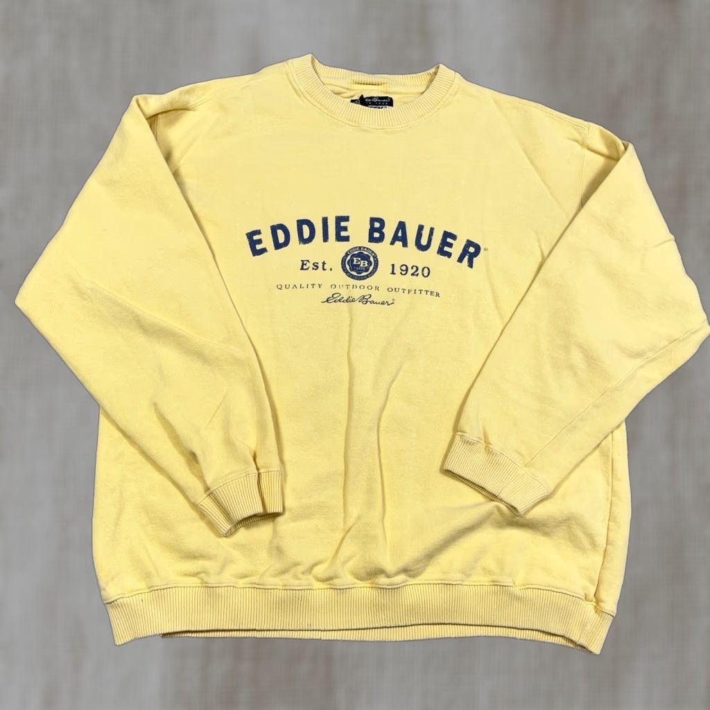 Eddie Bauer VINTAGE Eddie Bauer Sweatshirt Men M Yellow Crewneck EBtek Embroidered Logo Graphic Print Size US M / EU 48-50 / 2 - 1 Thumbnail