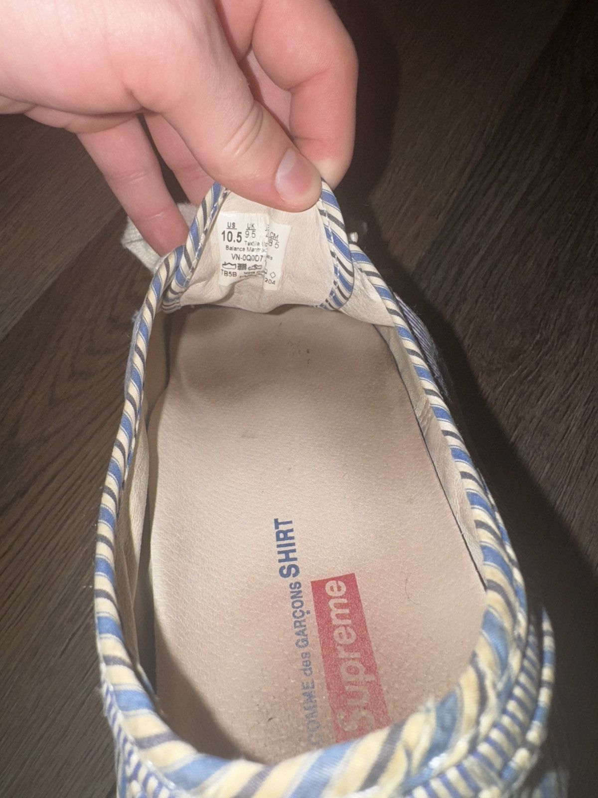 Comme des Garcons Supreme x Comme des Garcons x Authentic Pro ‘Pinstripe’ Size US 10.5 / EU 43-44 - 7 Thumbnail