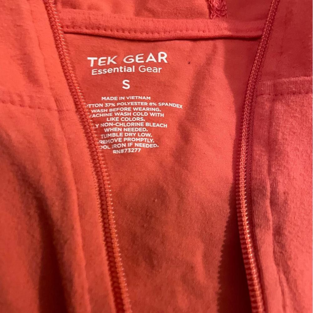Designer New Coral Colored Tek Gear Zip Up Hoodie Size S / US 4 / IT 40 - 5 Thumbnail