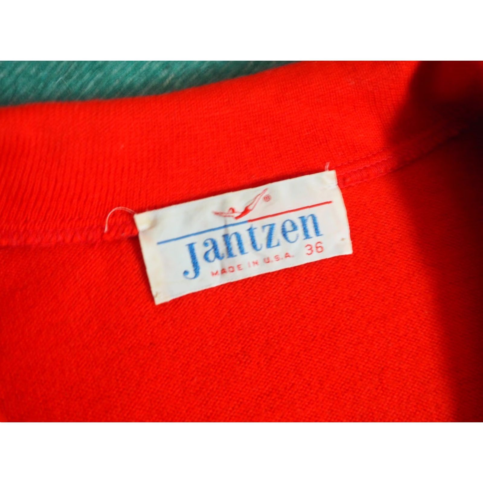 Jantzen VTG 60s JANTZEN Red Wool Open Pullover Cardigan Sweater Womens S EUC Size S / US 4 / IT 40 - 4 Thumbnail