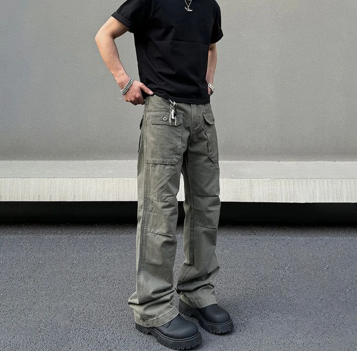 Japanese Brand Y2K Street Casual Pants Men Size US 35 - 5 Thumbnail