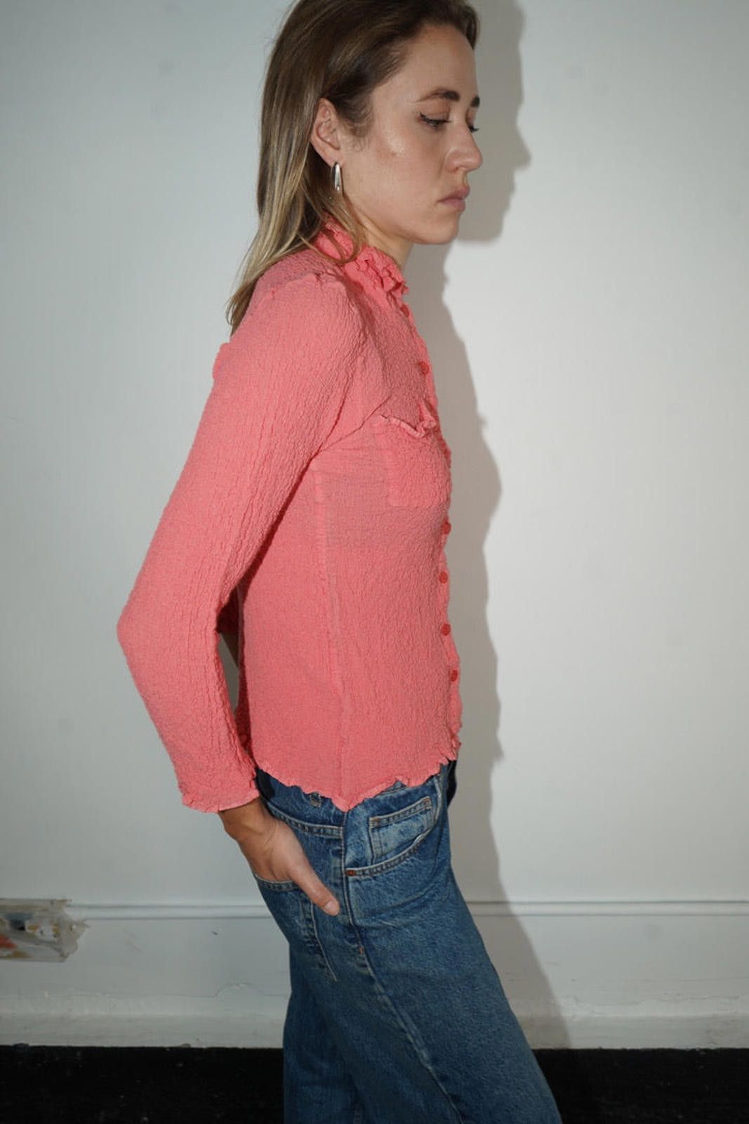 Issey Miyake Issey Miyake Button Up Blouse Size ONE SIZE - 3 Thumbnail