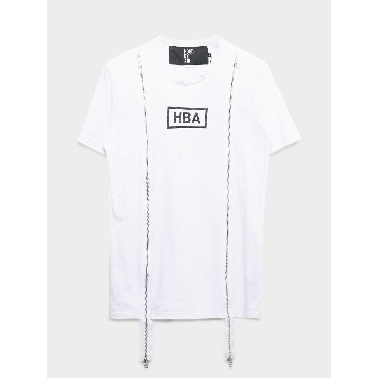 Hood By Air White Zipper T-Shirt Size US XS / EU 42 / 0 - 1 Thumbnail