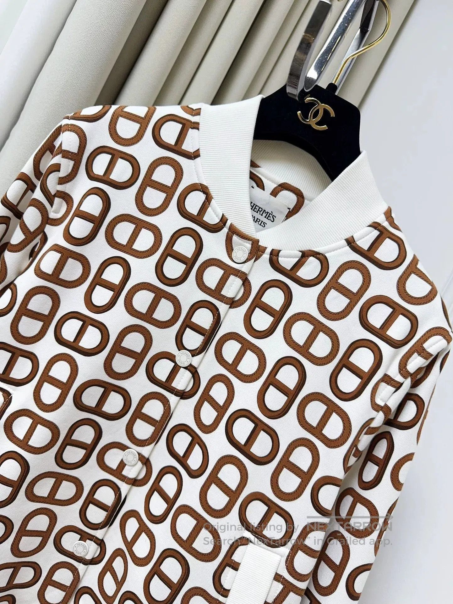 Hermes Hermes Logo Print White Jacket. Size US M / EU 48-50 / 2 - 6 Thumbnail