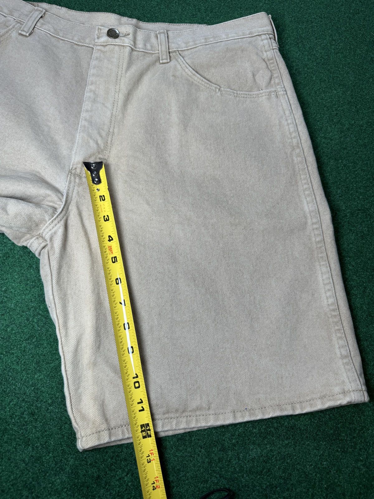 Vintage × Wrangler Y2K Wrangler Tan Jorts Relaxed Fit Baggy Denim Shorts Size US 38 / EU 54 - 6 Thumbnail