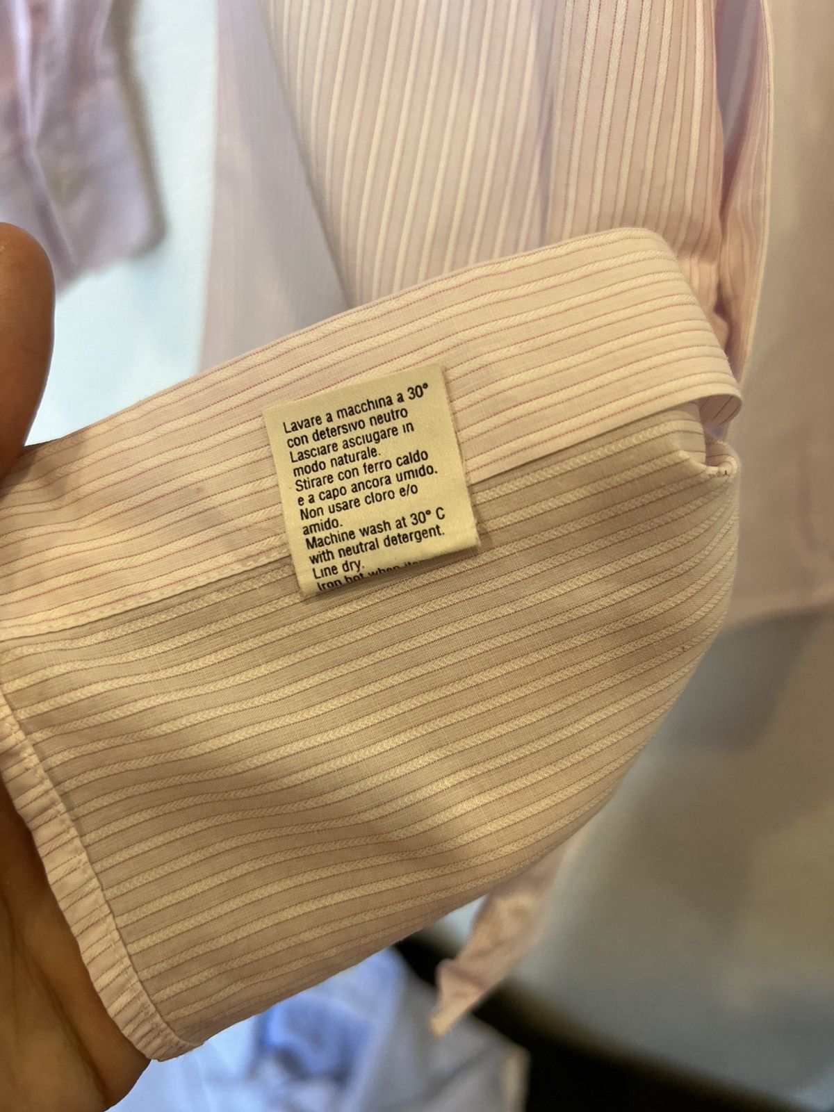 Pal Zileri Pal Zileri Pink Mens Button Up Shirt Classic Striped Size US M / EU 48-50 / 2 - 6 Thumbnail