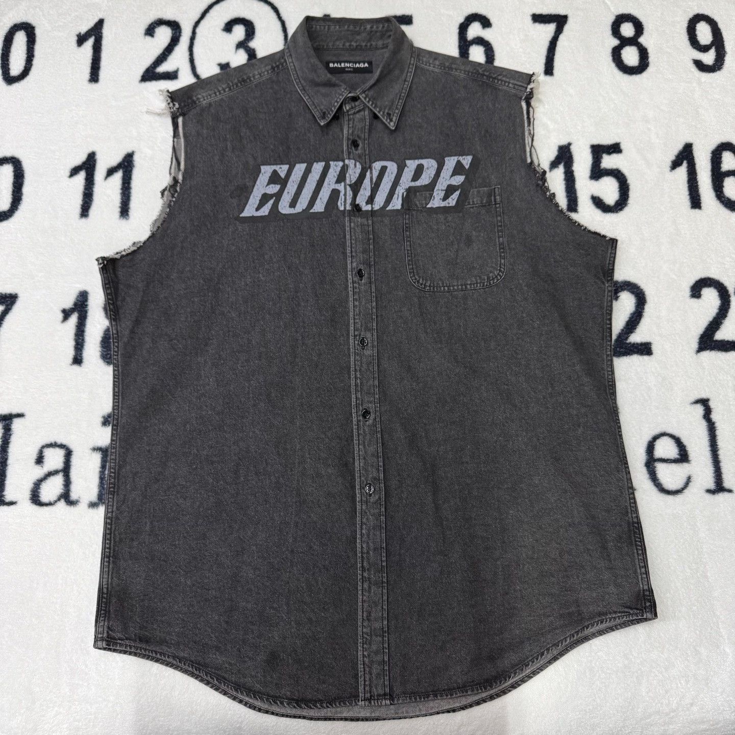 Balenciaga Balenciaga Denim Gray Tank Top xl Men Size US XL / EU 56 / 4 - 1 Thumbnail