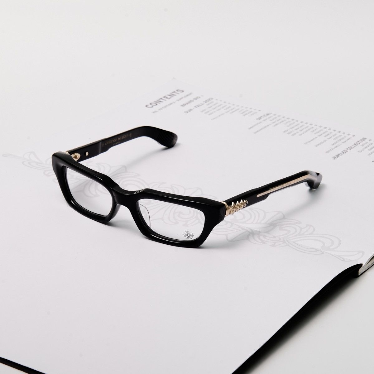 Chrome Hearts CHROME HEARTS ASSTRAORDINAIRE BLACK - 18K GOLD PLATED GLASSES Size ONE SIZE - 1 Thumbnail
