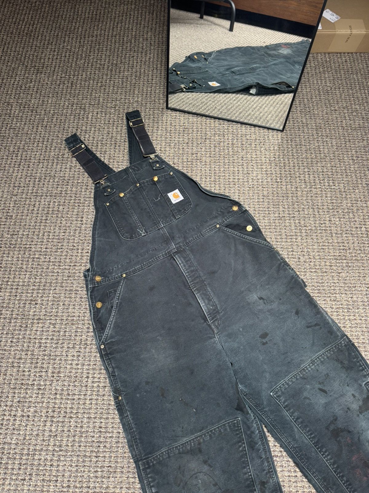Carhartt Vintage Men’s Carhartt Work Black Double 90s Knee Size US 36 / EU 52 - 5 Thumbnail