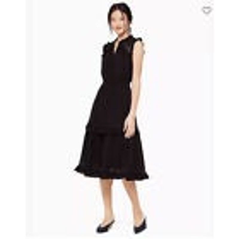 Kate Spade Kate Spade Broome Street Swiss Dot Sleeveless Black Dress Size XS / US 0-2 / IT 36-38 - 1 Thumbnail