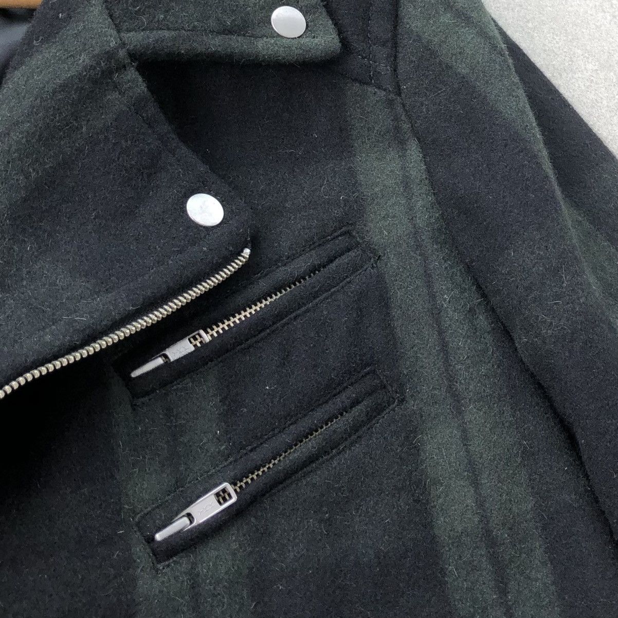 Japanese Brand Japanese Brand Corisco Wool Biker Jacket Black Tartan Size US M / EU 48-50 / 2 - 6 Thumbnail