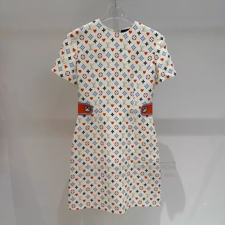 Louis Vuitton Louis Vuitton Cotton wool presbyopic full print dress Size XS / US 0-2 / IT 36-38 - 1 Thumbnail