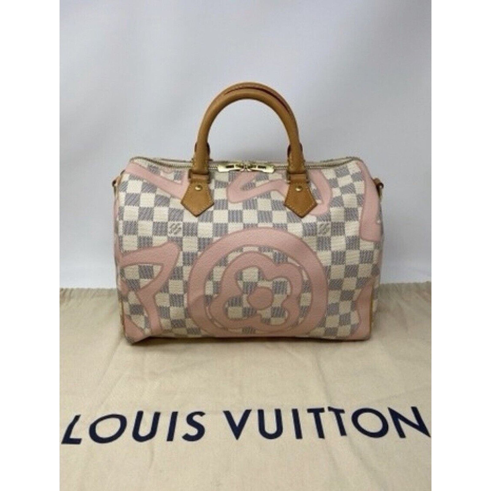 Louis Vuitton Louis Vuitton Speedy Bandoulière Damier Azur Tahitienne Ros Size ONE SIZE - 4 Thumbnail
