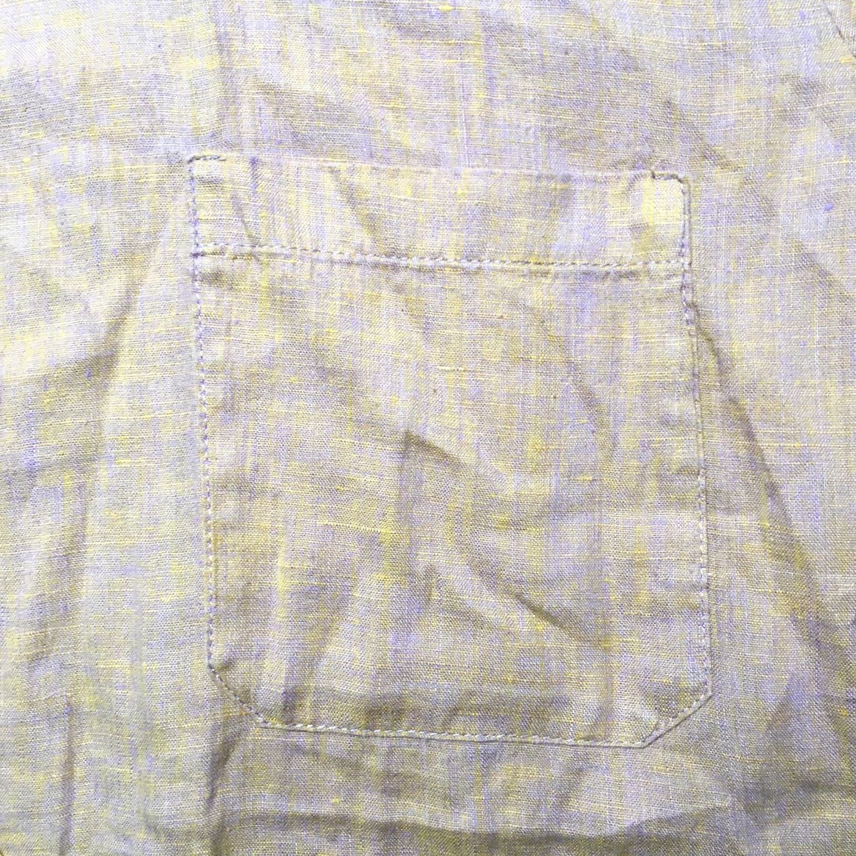 FLAX VINTAGE FLAX by Jeanne Engelhart Shirt Mens Small Orange Linen Short Sleeve Button-Up Collared Size US S / EU 44-46 / 1 - 2 Thumbnail