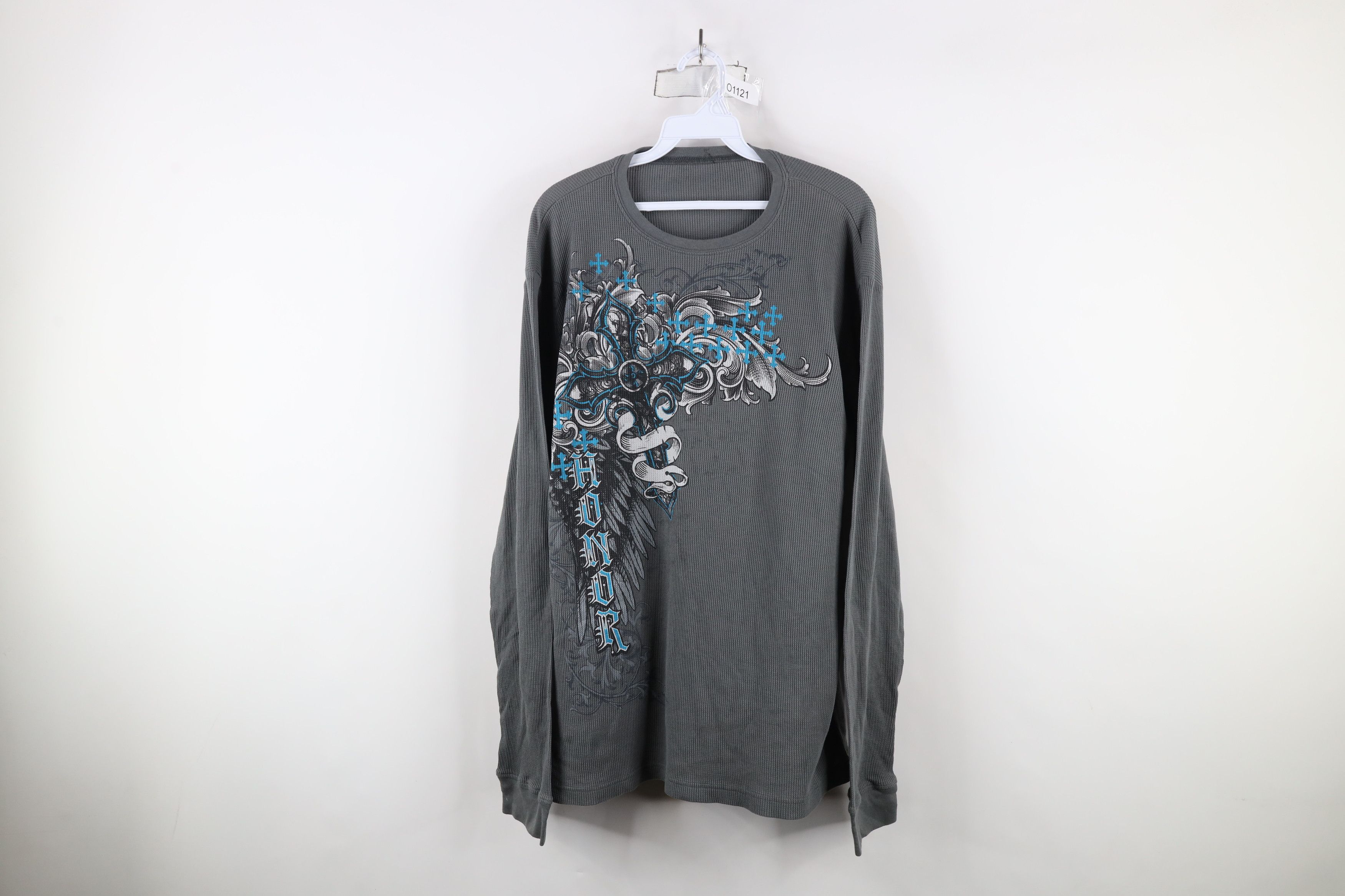 Vintage Vintage Y2K Streetwear UFC MMA Fighting Thermal Knit T-Shirt Size US L / EU 52-54 / 3 - 1 Thumbnail