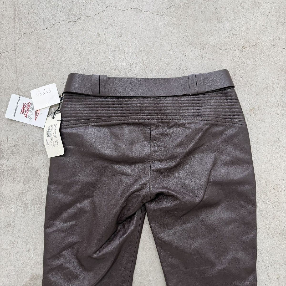 Gucci Gucci by Tom Ford FW2003 Interlocking Leather Pants Size 26" / US 2 / IT 38 - 6 Thumbnail