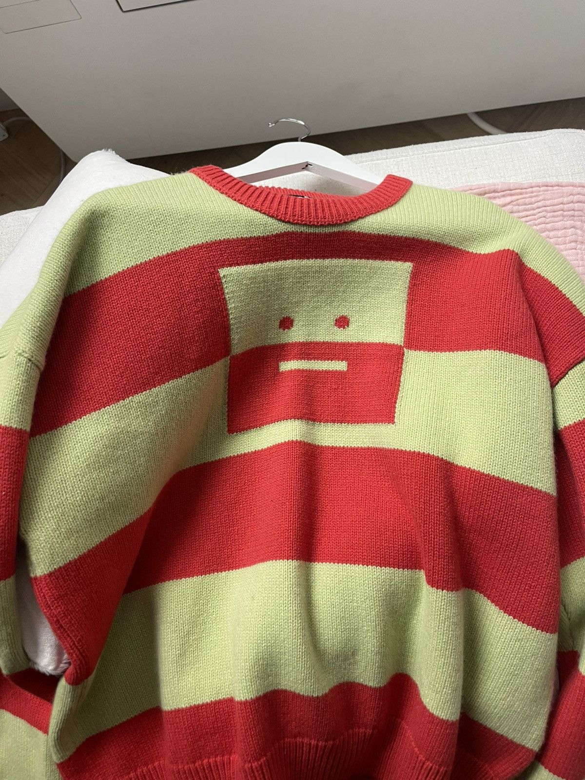 Acne Studios Acne Studios Men's Wool Striped Face Sweater Size US L / EU 52-54 / 3 - 2 Thumbnail