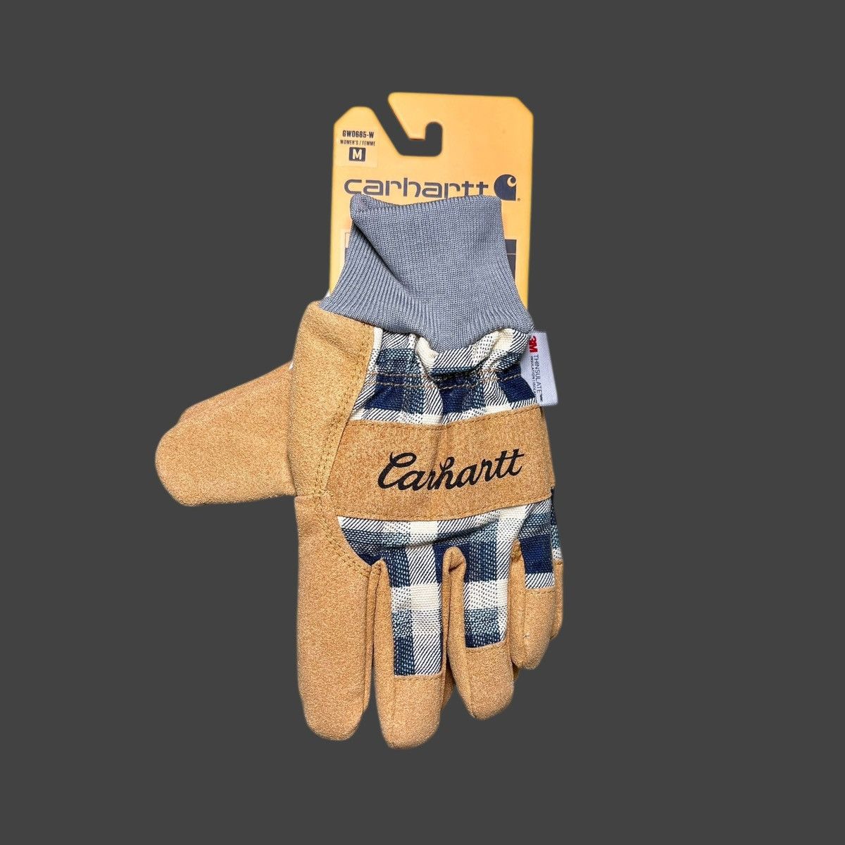 Carhartt Carhartt WA685 Duck Knit Rib Cuff Work Gloves Insulated Sz M Size ONE SIZE - 5 Thumbnail
