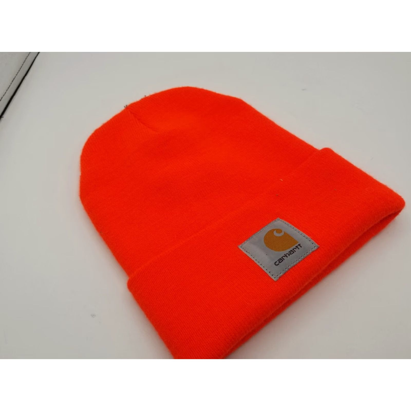 Carhartt Carhartt Beanie Cuffed Logo One Size Orange 100% Acrylic Winter Head Cap Work Men L Orange Beanie Matted? Size ONE SIZE - 2 Thumbnail