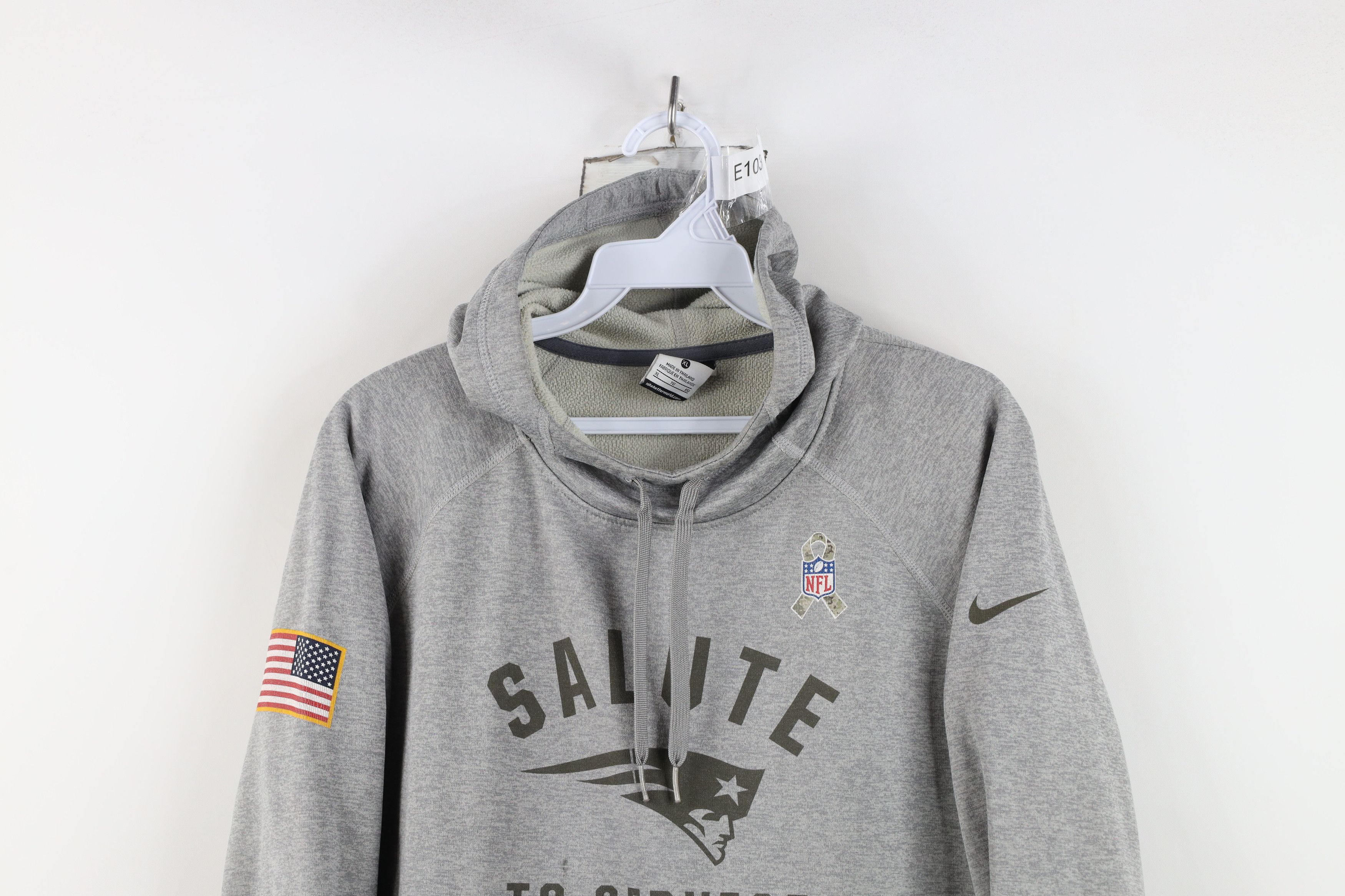Nike Nike NFL Service New England Patriots Football Hoodie Gray Size XL / US 12-14 / IT 48-50 - 2 Thumbnail