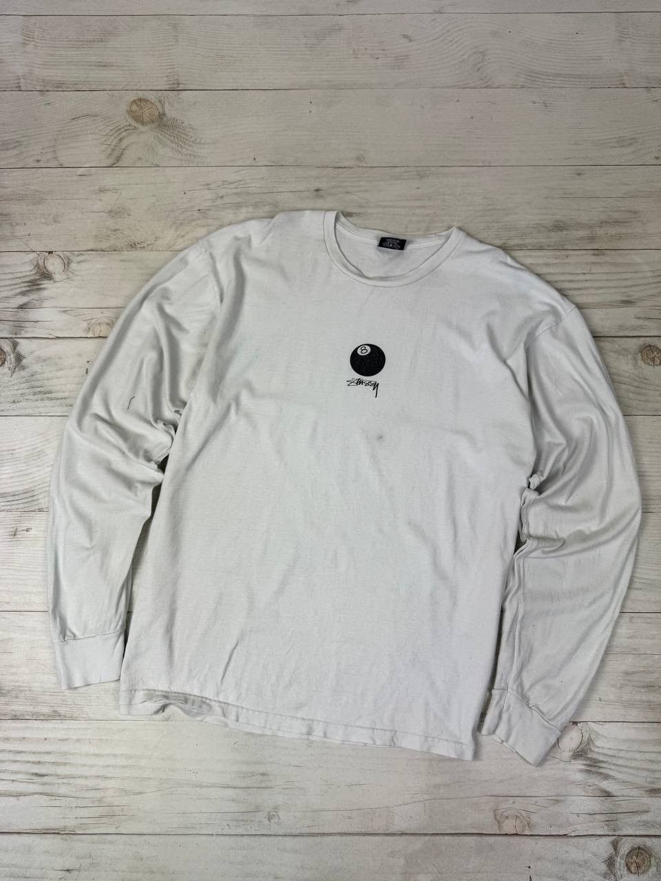 トップス STUSSY eight ball long sleeve good fade Buy Stussy 8 Ball Fade Long-Sleeve Tee 'White' - 1994846