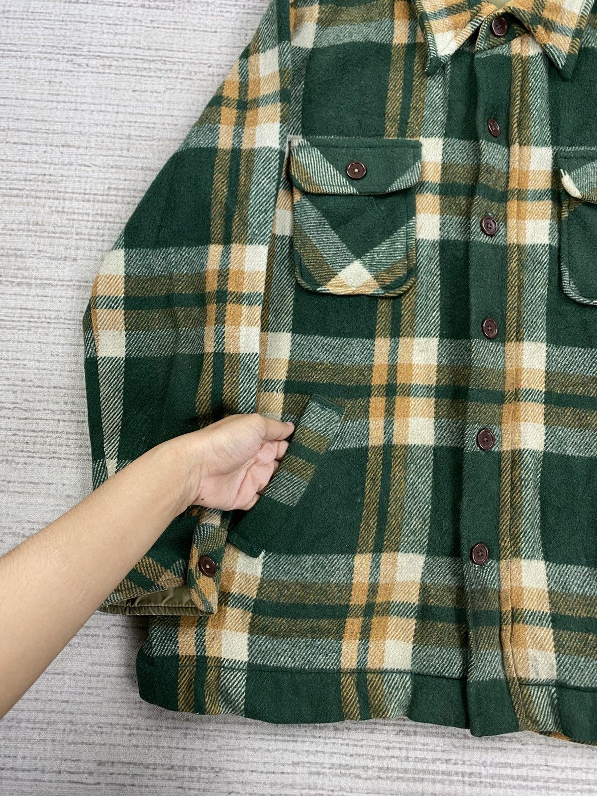 If Six Was Nine × Japanese Brand × Vintage Vintage Blue Way Checked Flannel Button Wool Jacket Size US M / EU 48-50 / 2 - 7 Thumbnail