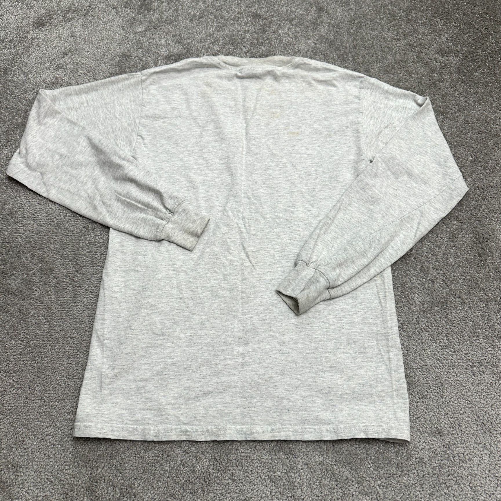 Vintage Unbranded Gray Long Sleeve Crew Neck Shirt Women's Small Cotton Stretch Tee Casual Size S / US 4 / IT 40 - 2 Thumbnail