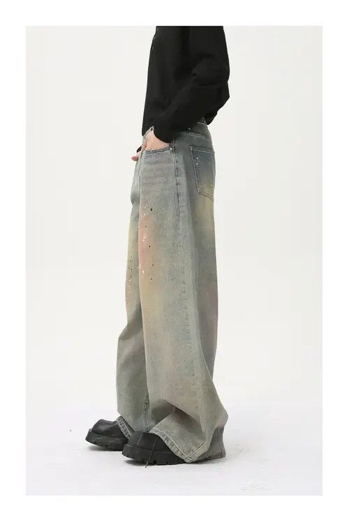 VIBE Street style distressed dirty ink-splashed jeans Size US 32 / EU 48 - 5 Thumbnail