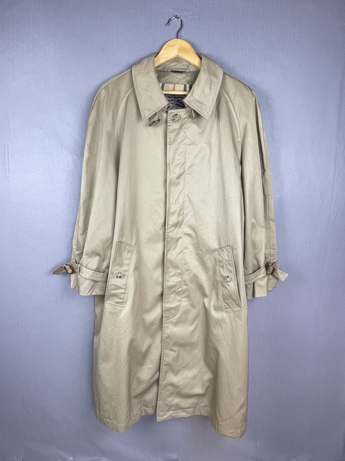 Vintage BURBERRY POLAND Nova Check Trench Coat Casual