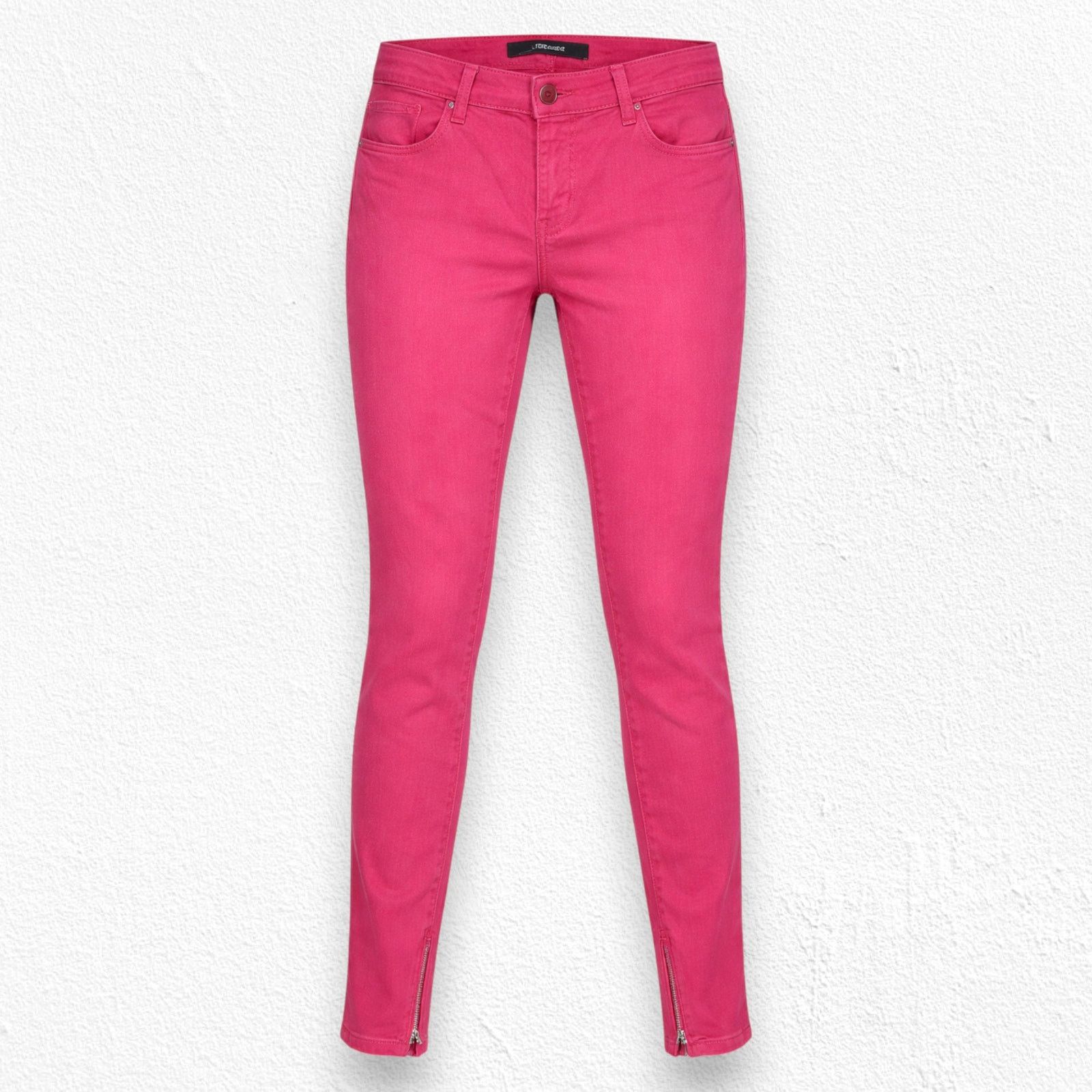 J Brand J Brand Red Zippered Ankle Skinny Jeans Size 27 Size 27" / US 4 / IT 40 - 1 Thumbnail