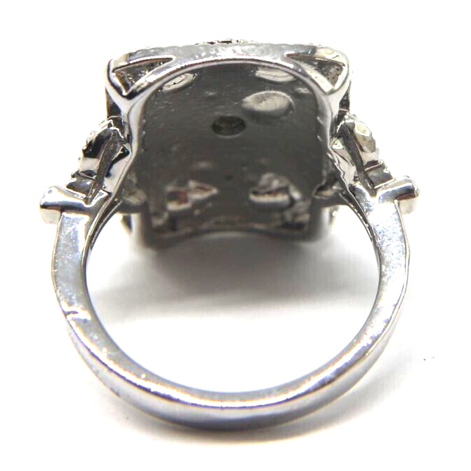 Other Faux Art Deco Style Ring •Rhinestone Diamond Look •Size 7.75 Size ONE SIZE - 4 Thumbnail