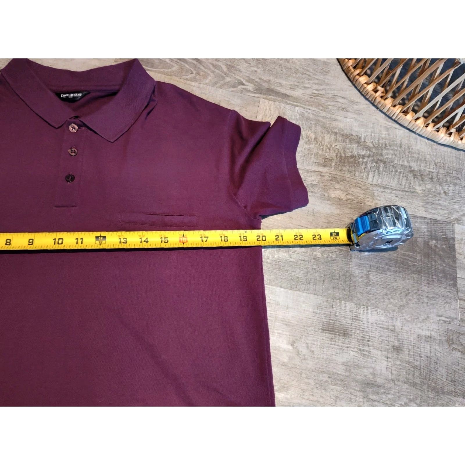Vintage VINTAGE David August Men's Polo Shirt Size M Burgundy Cotton Spandex Short Sleeve Casual Activewear Golf Size US M / EU 48-50 / 2 - 6 Thumbnail