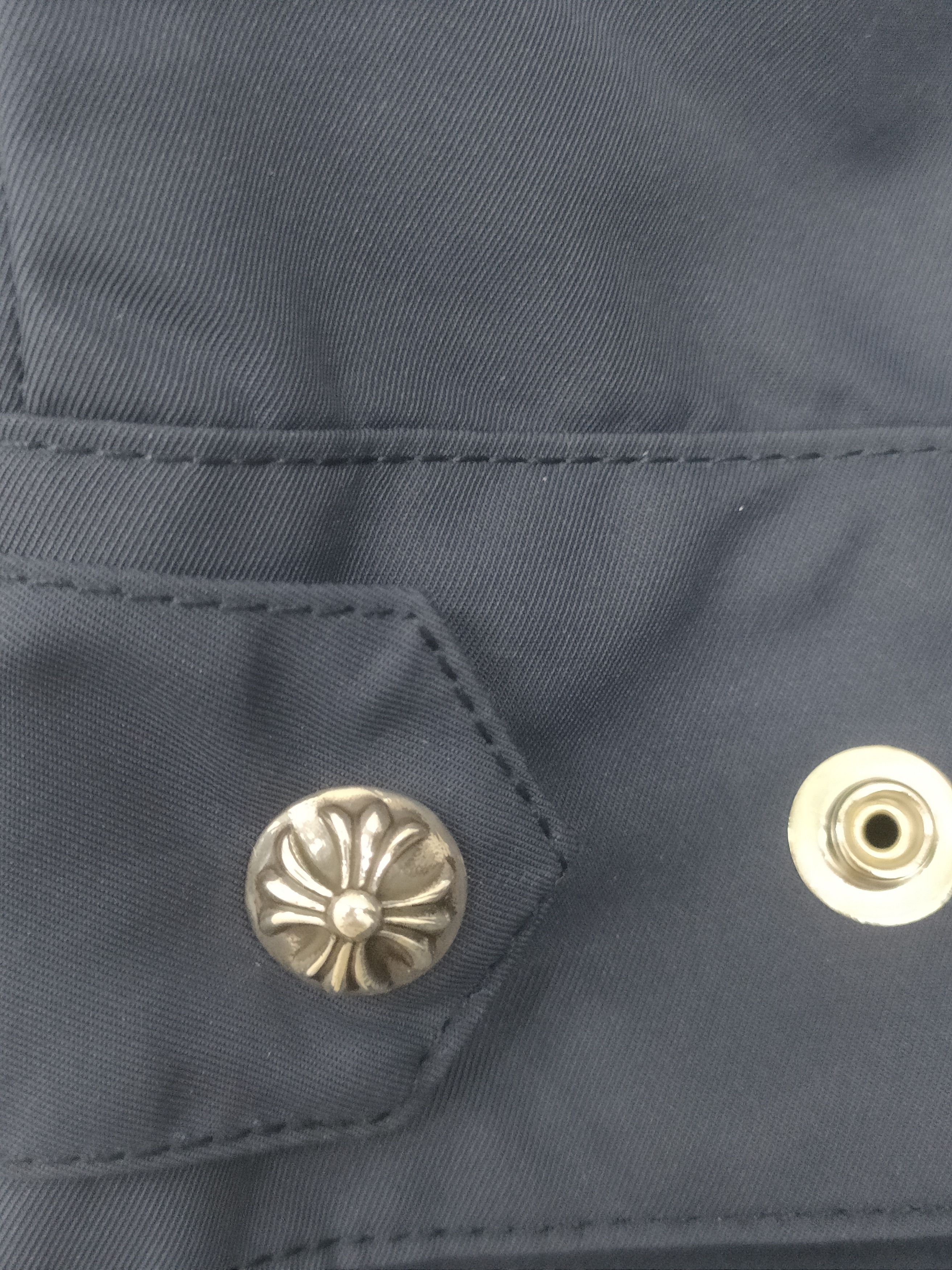 Chrome Hearts Chrome Hearts Yellow Cross Nylon Navy Utility Zip Shirt Size S / US 4 / IT 40 - 7 Thumbnail