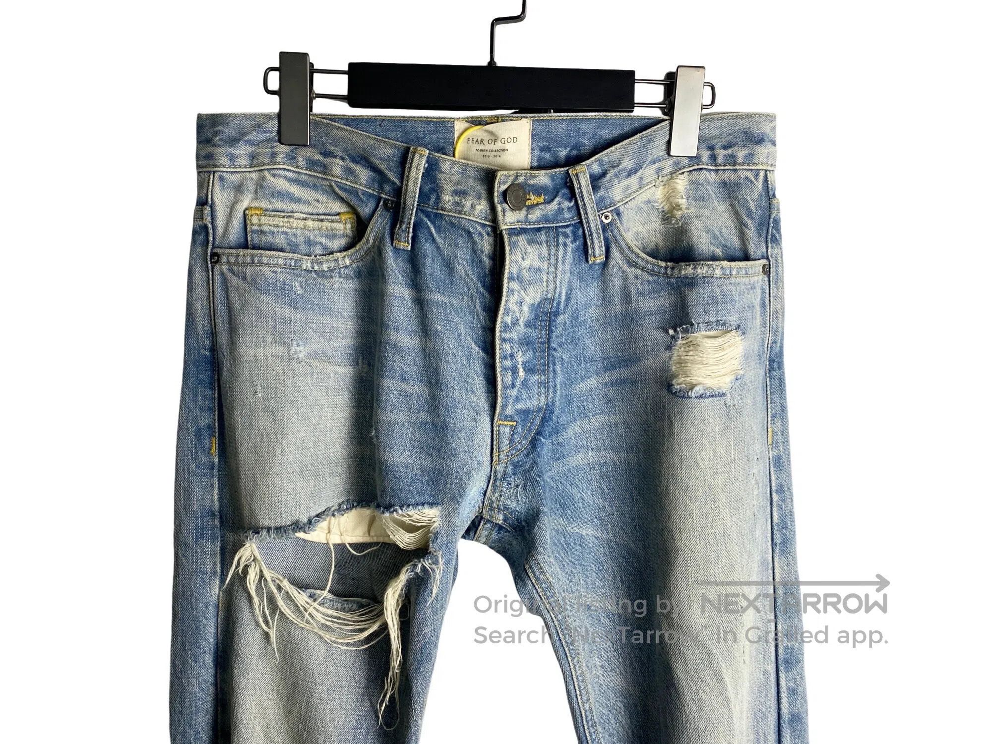 Fear of God FEAR OF GOD Original Destroyed Blue Denim Pants Size US 30 / EU 46 - 3 Thumbnail