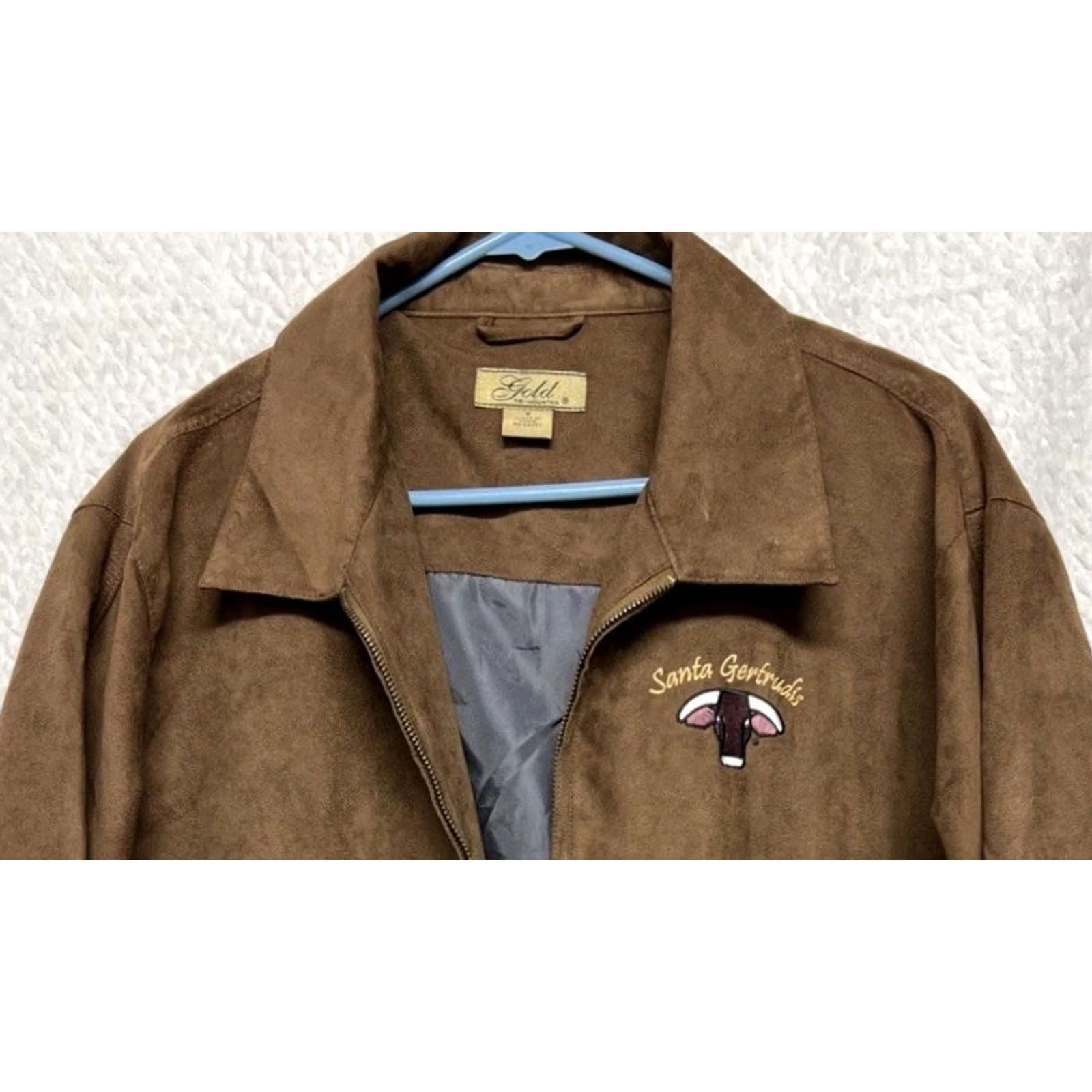 Vintage Y2K 90s-00s Cattle Ranch Jacket Brown Suede Look Zip Front Western Workwear S Mens Size US S / EU 44-46 / 1 - 2 Thumbnail
