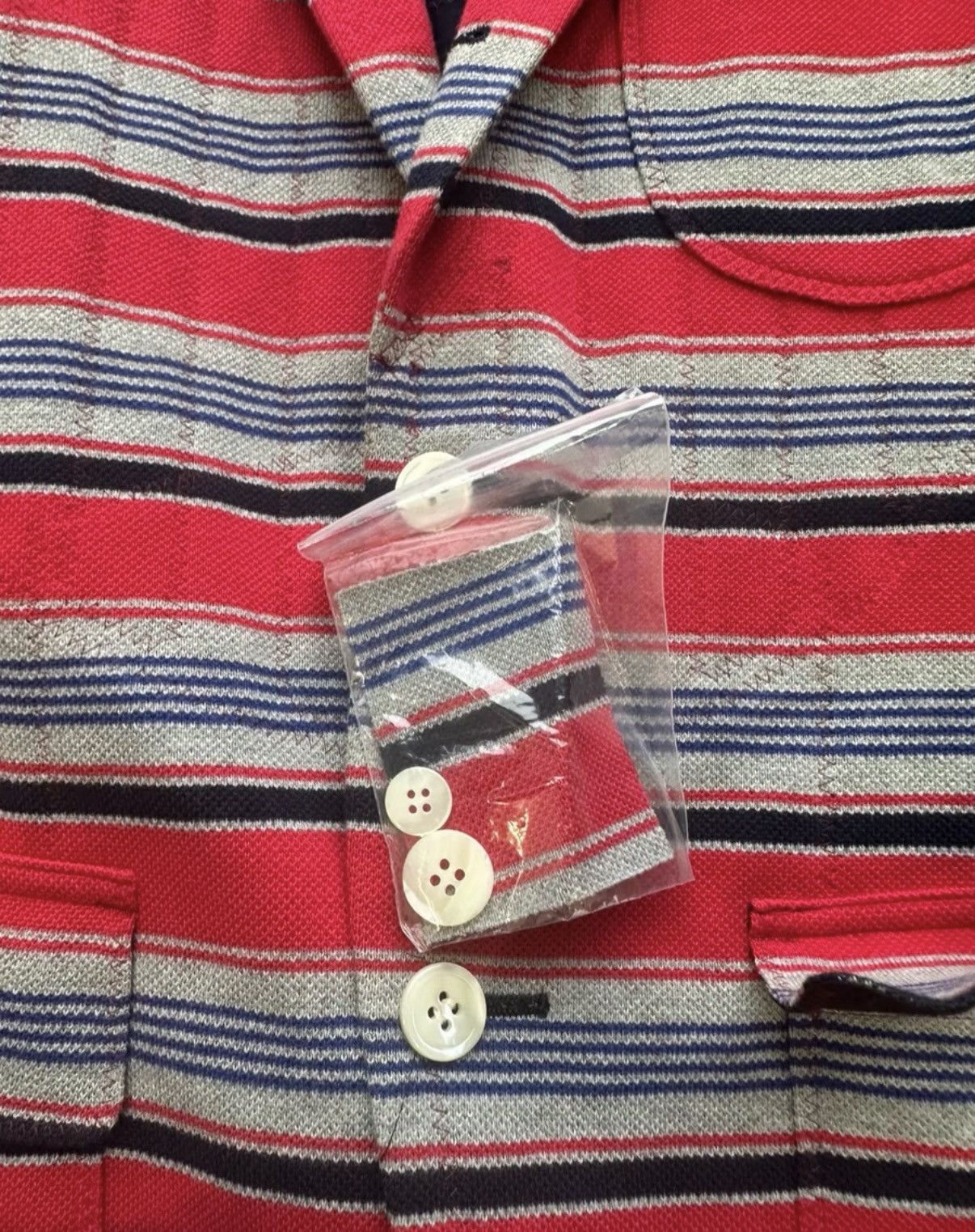 Comme des Garcons Comme des Garçons Stripe Collarless Blazer K23 Size US XS / EU 42 / 0 - 6 Thumbnail