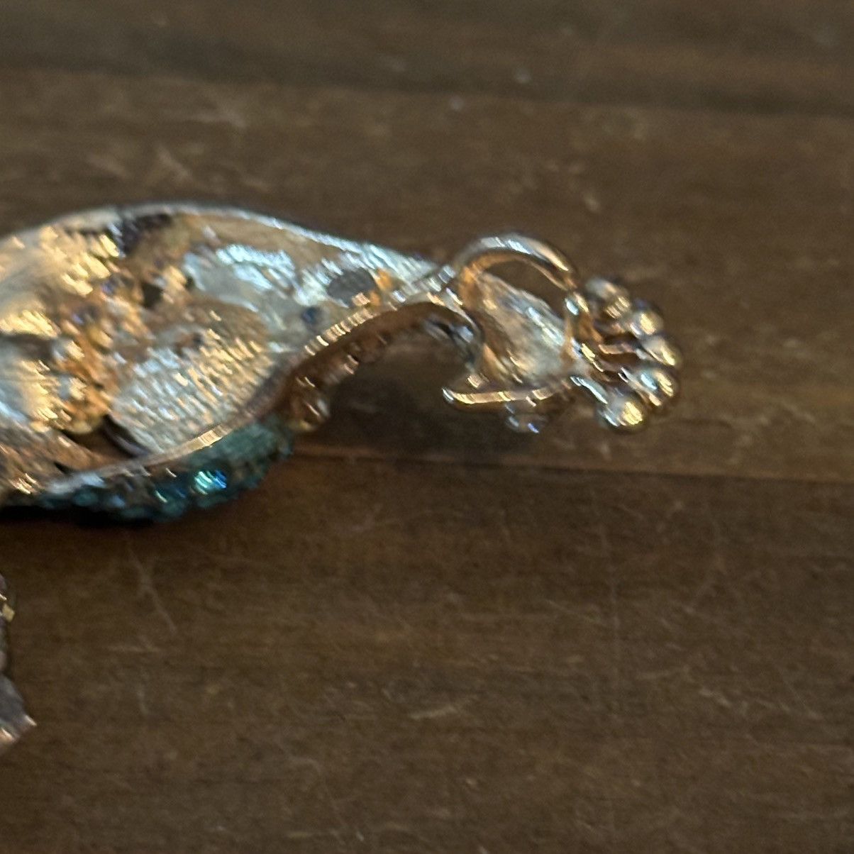 Other Large gold tone blue rhinestone peacock pendant Size ONE SIZE - 5 Thumbnail